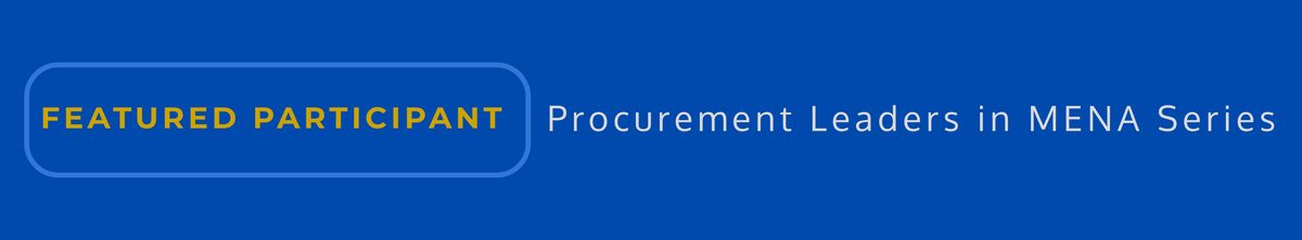 Featured participant banner for the Procurement Leaders in MENA series